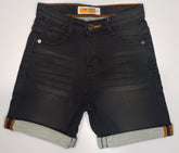 Boys black denim short